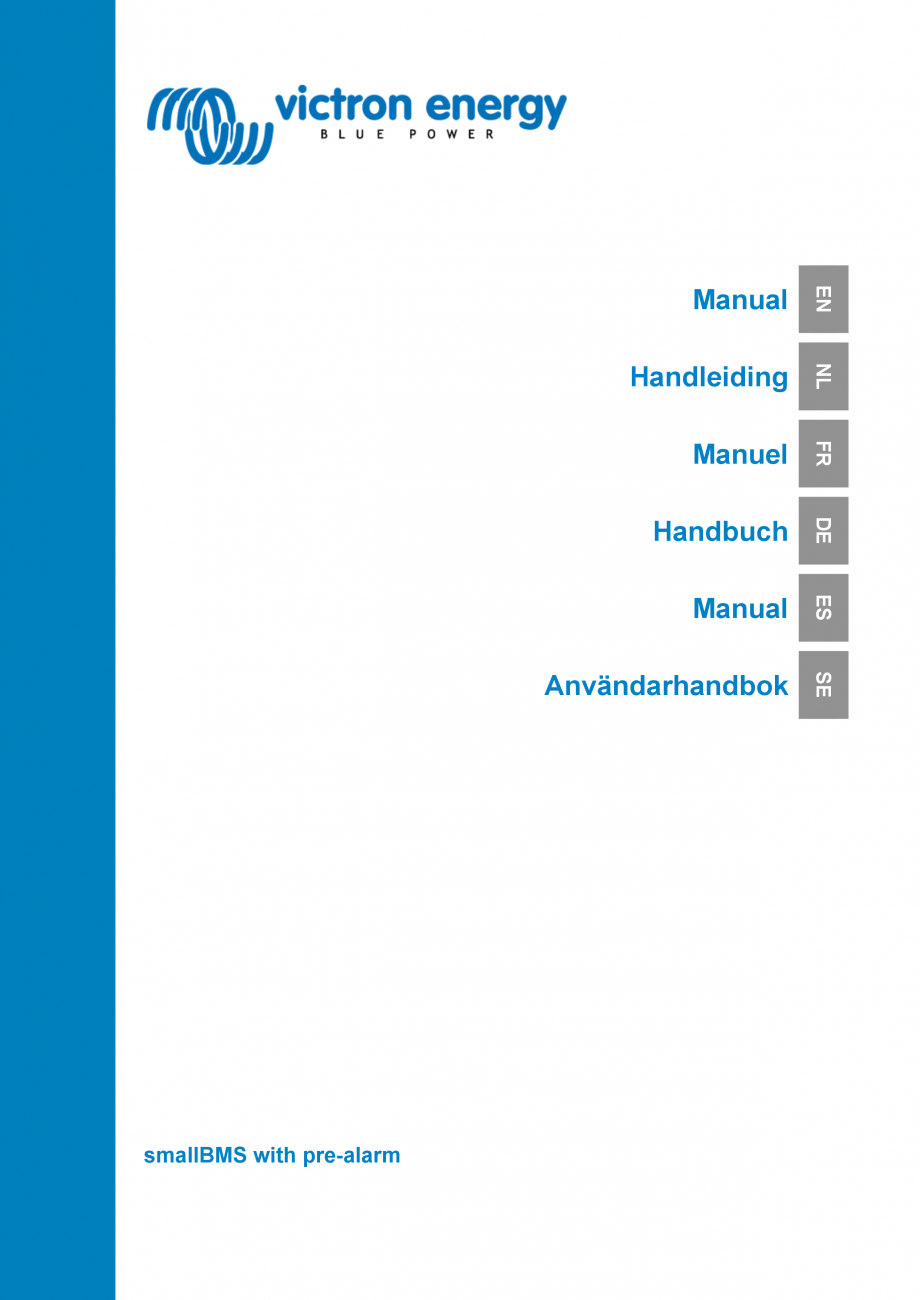 Pagina 1-Manual de utilizare - Sistem de management al bateriei cu alarma prealabila Victron Energy smallBMS ...