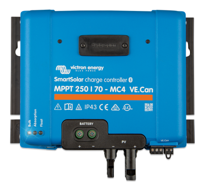 Detalii controler de incarcare solara SmartSolar MPPT 250 70-MC4 VE Can - vedere de deasupra SmartSolar