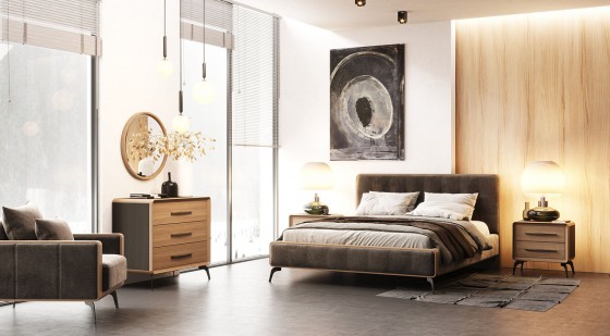MAVIS Dormitor Moderna - Mobilier pentru dormitor din lemn masiv MAVIS
