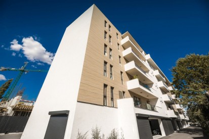 Proiect rezidential Straulesti - placi HPL WOODEN COLORS Complex rezidential cu termosistem si HPL din zona