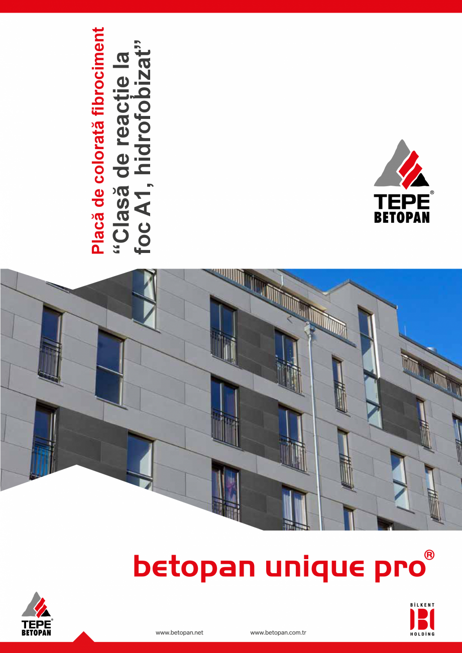 Pagina 1-Placi fibrociment colorate in masa ECOFORT Unique Pro Fisa tehnica Romana betopan unique pro

®
...