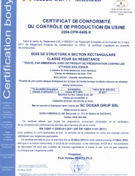 Certificat de conformitate a controlului productiei in fabrica 14081