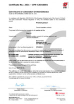 Certificat de constanta a poerformantei pentru sistemul de izolatie din placi de silicat de calciu SKAMOL