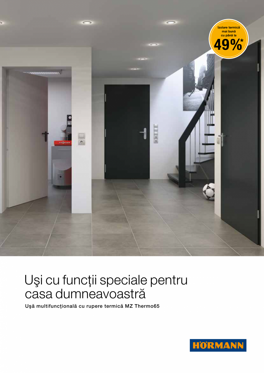 Pagina 1-Usi de interior HÖRMANN H8-5, H3D, WAT 40, ZK Catalog, brosura Romana Izolare termică
mai...