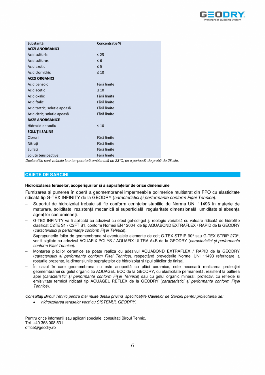 Pagina 6-Membrană din FPO hidroizolantă GEODRY G-TEX INFINITY Fisa tehnica Romana  orice tip, membrane pe...