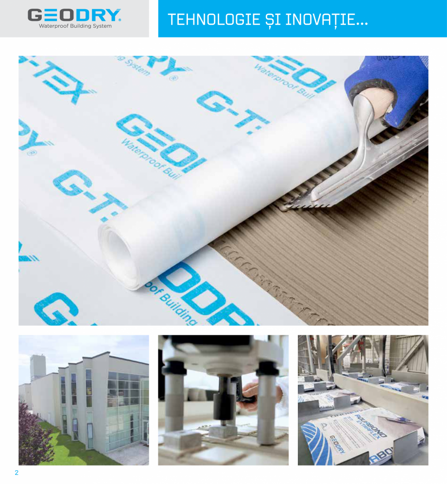 Pagina 2-Ssteme constructive hidroizolante cu membrane G-TEX  GEODRY G-TEX SUPREME, G-TEX INFINITY, G-TEX...