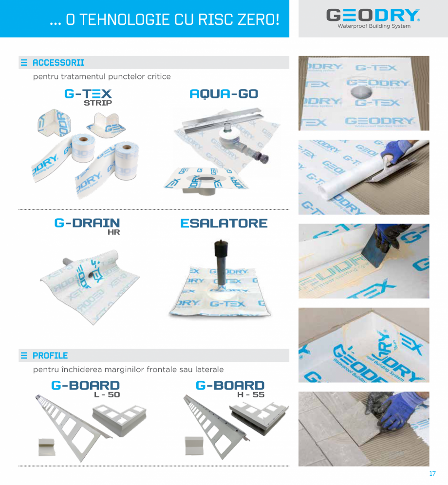 Pagina 17-Ssteme constructive hidroizolante cu membrane G-TEX  GEODRY G-TEX SUPREME, G-TEX INFINITY, G-TEX...