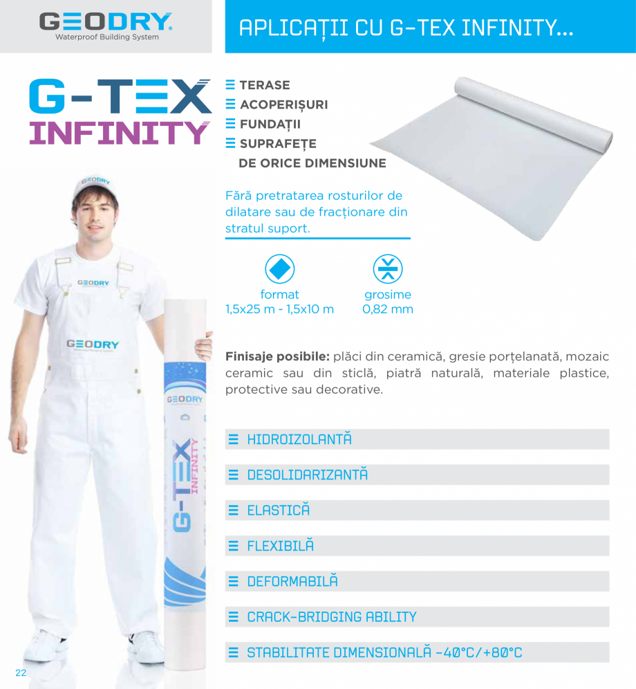 Pagina 22-Ssteme constructive hidroizolante cu membrane G-TEX  GEODRY G-TEX SUPREME, G-TEX INFINITY, G-TEX...