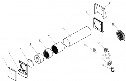Ventoxx Harmony - schema componente Unitate de ventilatie