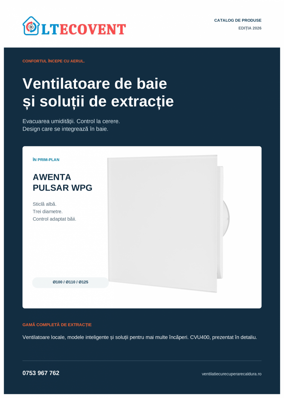 Pagina 1-Ventilatoare baie-Altecovent-2026  Catalog, brosura Romana CATALOG DE PRODUSE
EDIȚIA 2026
...