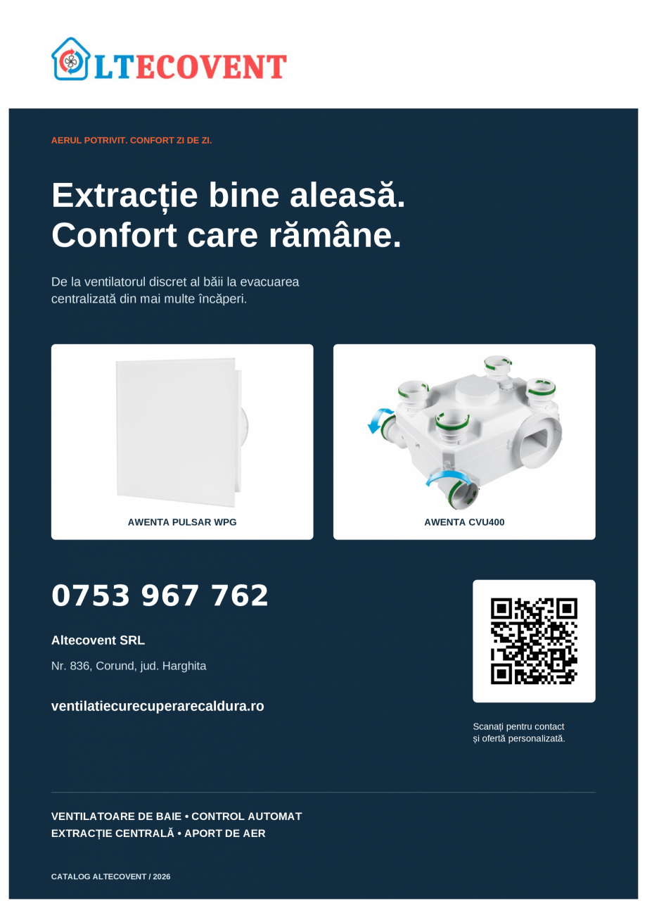 Pagina 24-Ventilatoare baie-Altecovent-2026  Catalog, brosura Romana  abrazive
sau solvenții incompatibili cu...