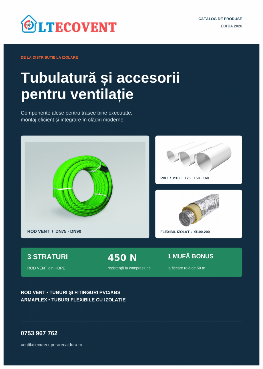 Pagina 1-Tubulatura-Altecovent-2026  Catalog, brosura Romana CATALOG DE PRODUSE
EDIȚIA 2026

DE LA...