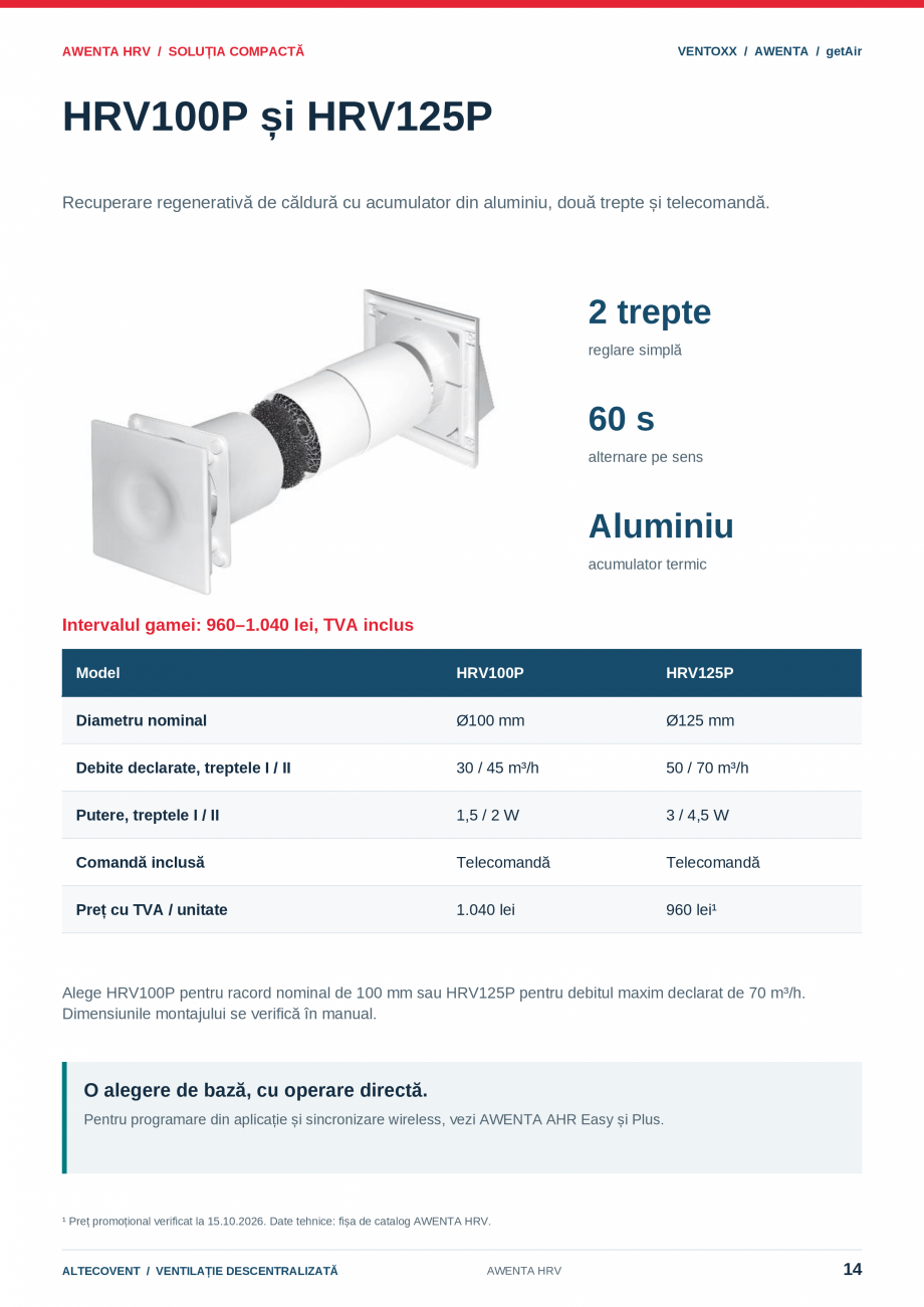 Pagina 14-Ventilatie descentralizata- Ventoxx - Awenta- Getair  Catalog, brosura Romana ația oferă acces la
...