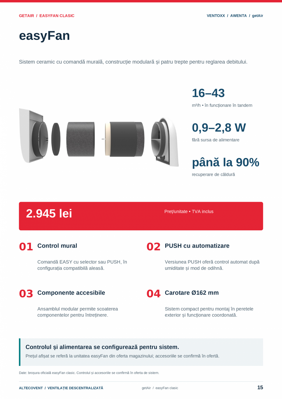 Pagina 15-Ventilatie descentralizata- Ventoxx - Awenta- Getair  Catalog, brosura Romana Air

AWENTA HRV /...