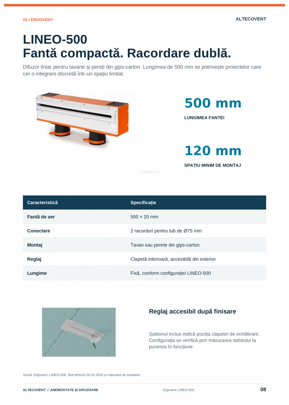 Pagina 8-Anemostate-Difuzoare-Altecovent-2026  Catalog, brosura Romana  echilibrare.
Configurația se...