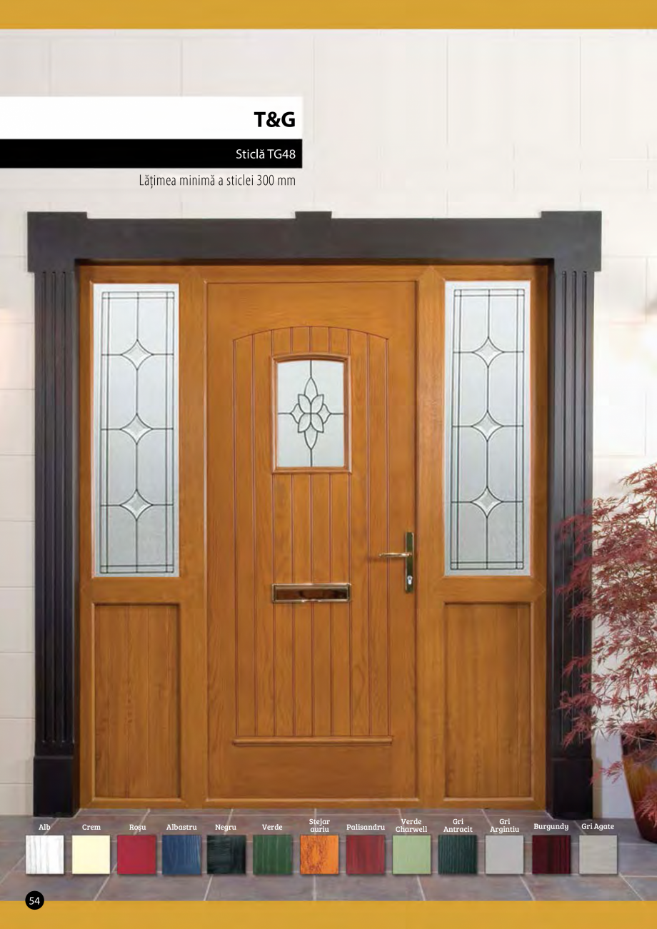 Pagina 1-Usa de exterior PALLADIO  T&G Fisa tehnica Romana T&G
Sticlă TG48

Lăţimea minimă a sticlei ...