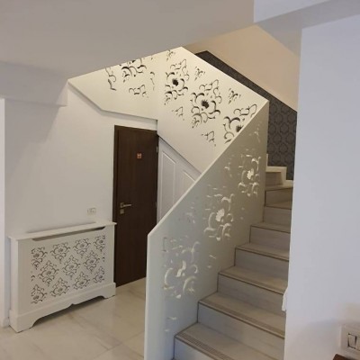Paravane Decorative Balustrada Ornamentala-Aplicata - Model Anastasia - Balustrade decorative din MDF vopsit pentru scari trepte