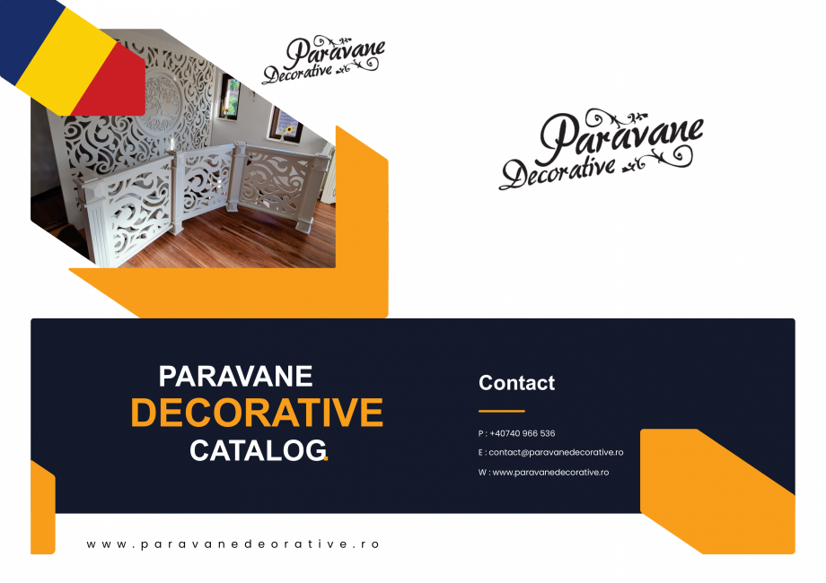 Pagina 1 - Catalog Paravane Decorative  Catalog, brosura Romana PARAVANE

DECORATIVE
CATALOG.
w w w ...