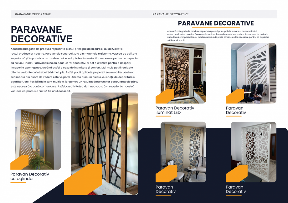 Pagina 5 - Catalog Paravane Decorative  Catalog, brosura Romana t lucrat, aplicații discrete,...