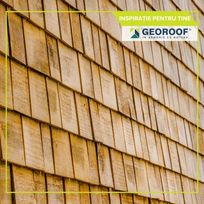 Detaliu sindrila OAK SHINGLE Șindrila din lemn de stejar pentru acoperiș natural