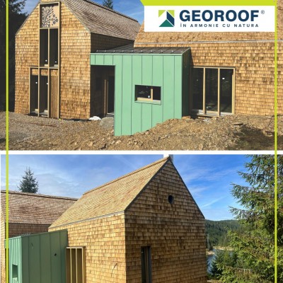 GEOROOF Proiect - casa in armonie cu natura - Sindrila din lemn pentru acoperisuri GEOROOF