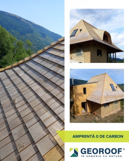 Detalii - sindrila din lemn de salcam ROBINIA SHINGLE Șindrila din lemn de salcâm pentru acoperiș