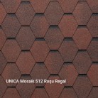 UNICA MOSAIK ROȘU TIZIANO 512 (TIZIANO RED 512) - Șindrilă bituminoasă - UNICA MOSAIK