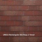 UNICA RECTANGULAR ROŞU 2 TONURI (TONE RED 002) - Șindrilă bituminoasă - UNICA RECTANGULAR
