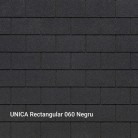 UNICA RECTANGULAR NEGRU 060 (BLACK 060) - Șindrilă bituminoasă - UNICA RECTANGULAR
