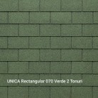UNICA RECTANGULAR VERDE 2 TONURI (TONE GREEN 070) - Șindrilă bituminoasă - UNICA RECTANGULAR