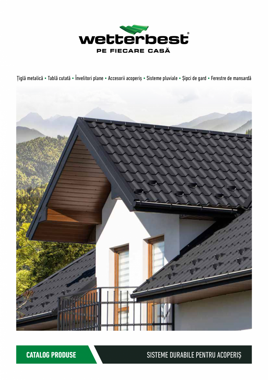 Pagina 1-Wetterbest - Catalog produse  Catalog, brosura Romana Țiglă metalică • Tablă cutată •...