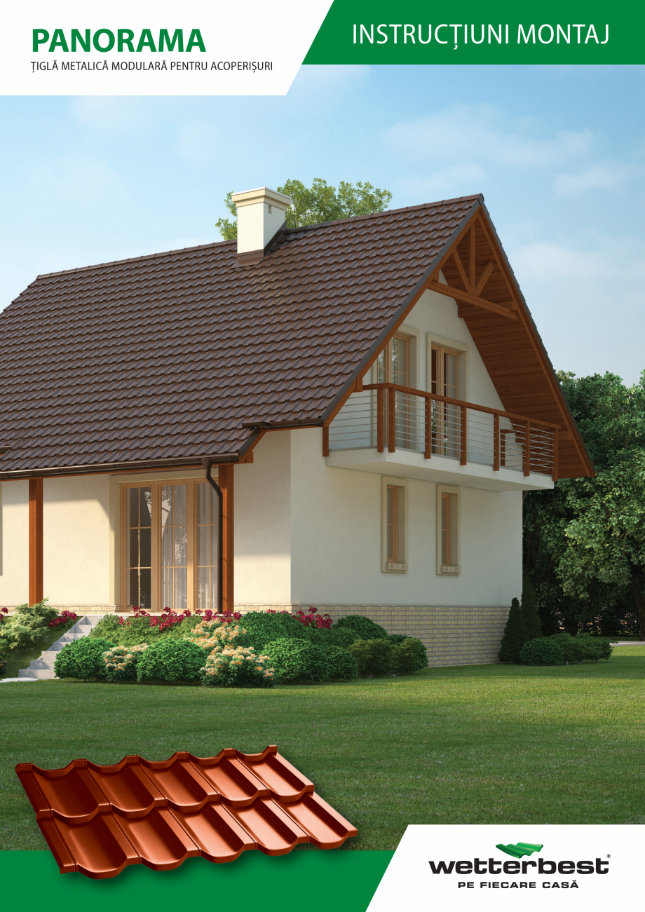Pagina 1-Ghid montaj tigla metalica modulara Wetterbest Panorama Instructiuni montaj, utilizare Romana...