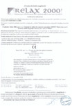 Certificat de conformitate - plasa impotriva insectelor RELAX 2000 SLOVACIA