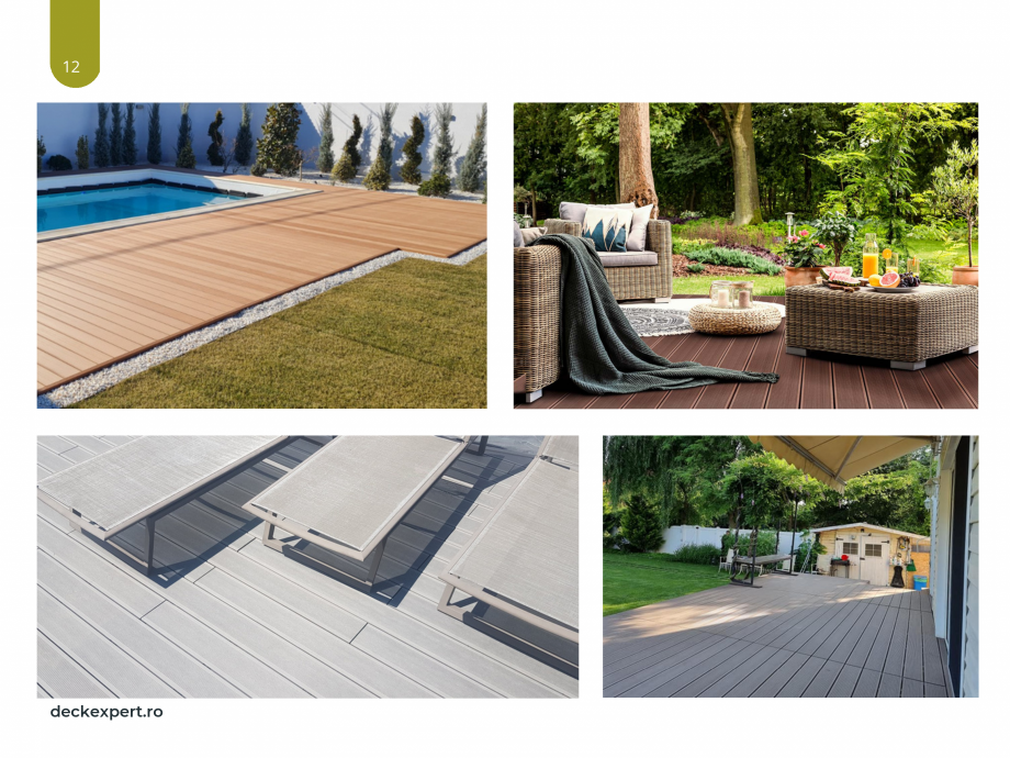 Pagina 12-Catalog produse Deck WPC deckexpert.ro DUNA, GALA, SOLID Certificare produs Romana 
