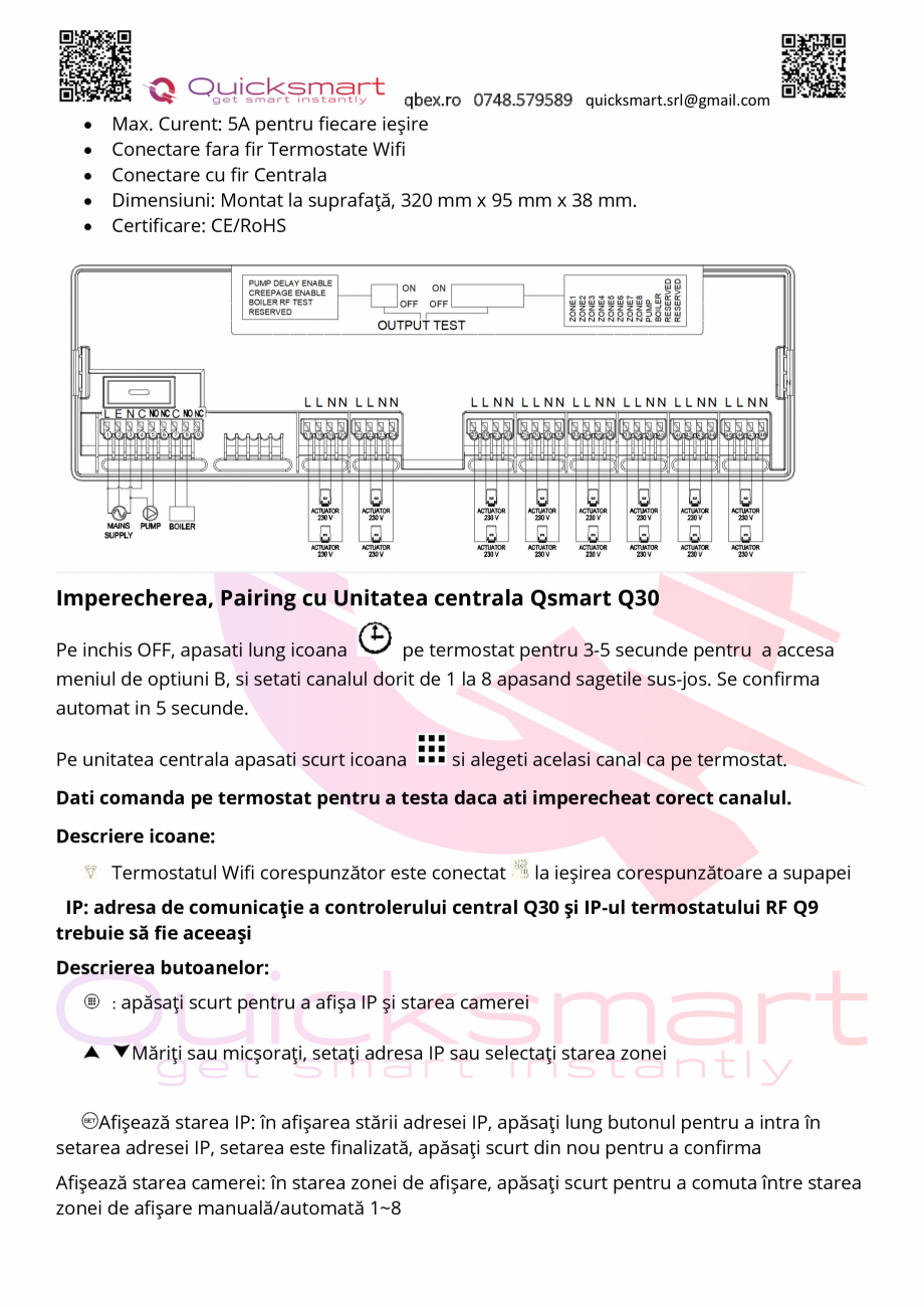 Manual kit Qsmart Q30 QUICKSMART Instructiuni montaj, utilizare Romana