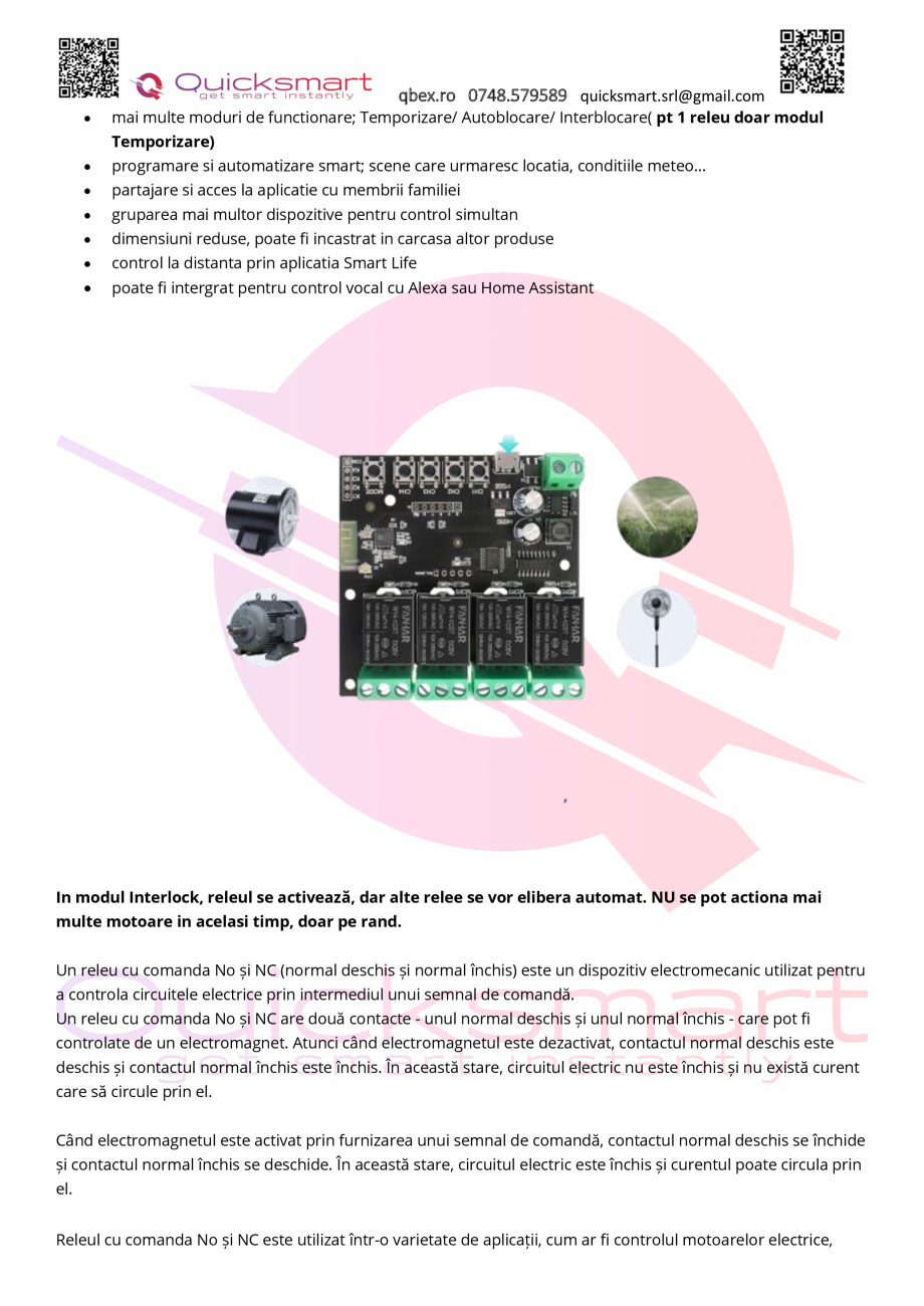 Manual modul Qsmart QUICKSMART Kit automatizare inteligenta Qsmart Q2CH