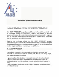 Certificare produse constructii