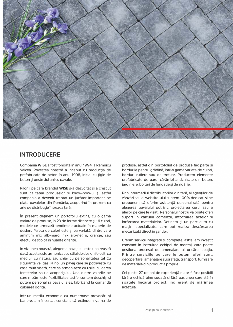 Pagina 3 - Catalog produse WISE 2024  Catalog, brosura Romana uzură
pietonal / traﬁc auto ușor...