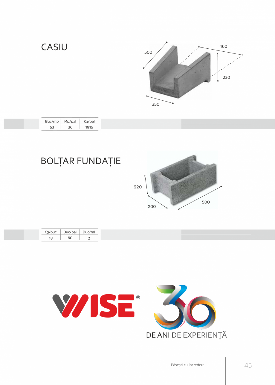 Pagina 47 - Catalog produse WISE 2024 WISE TETRA XXL, TETRA COMBI, TETRA XL, VEZUVIU, TRANSILVANIA, ...