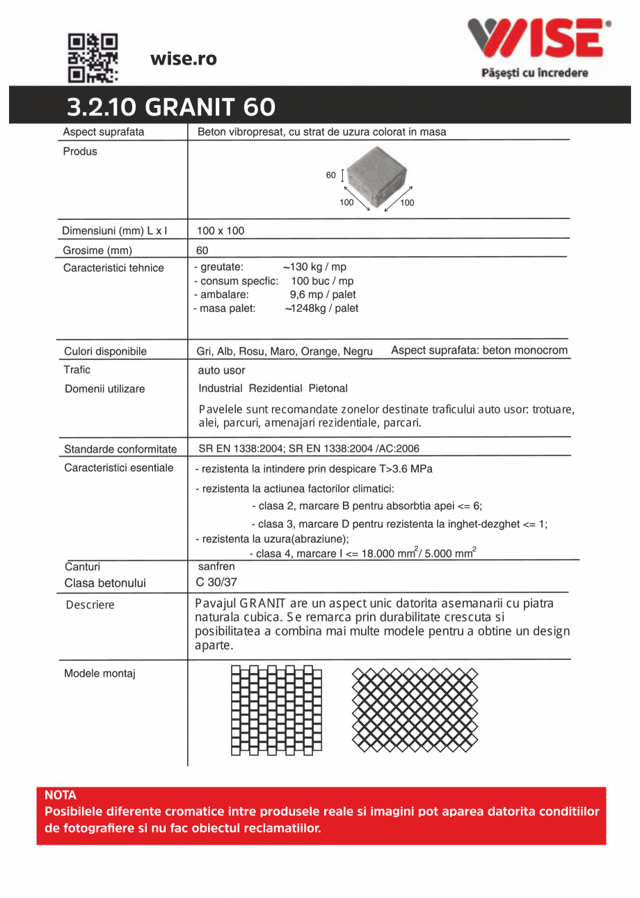 Pagina 1-Pavaj din beton WISE GRANIT Fisa tehnica Romana 3.2.10 GRANIT 60

~
~

Pavelele sunt recomandate...