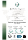 Certificat ITECHSOL - ISO 9001:2015 - Recunoasterea Sistemului de Management al Calitatii 