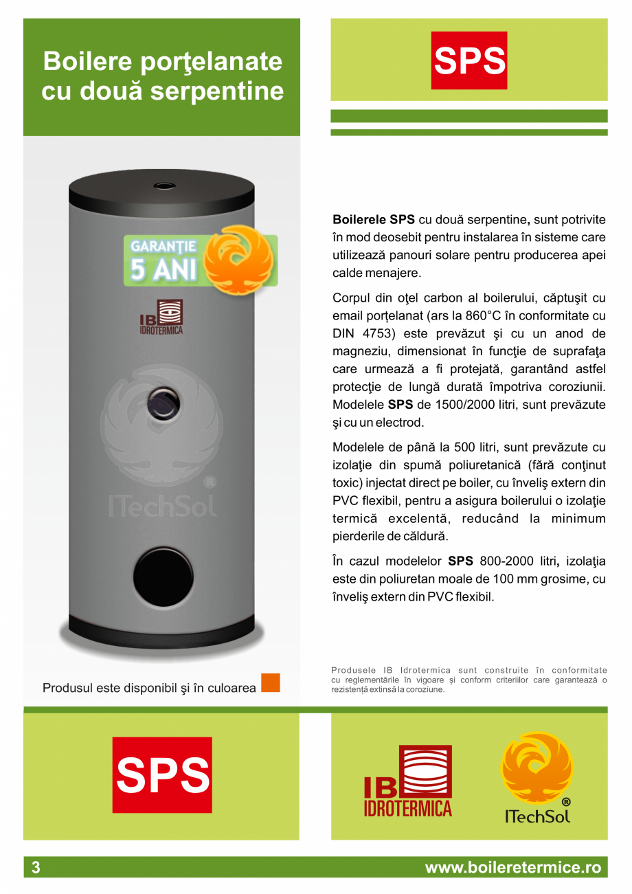 Pagina 4-Catalog - Boilere termice ITECHSOL Catalog, brosura Romana 
18

210

2120 1835-1