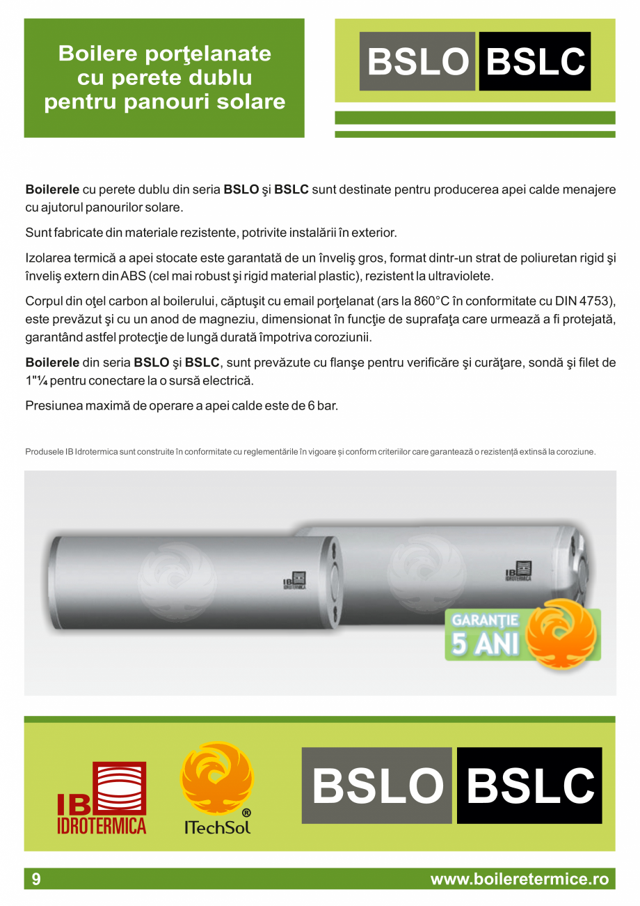 Pagina 10-Catalog - Boilere termice ITECHSOL Catalog, brosura Romana 3/4