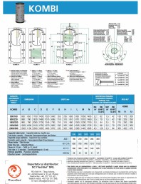 Boiler combinat tanc in tanc cu o serpentina 500/160 litri