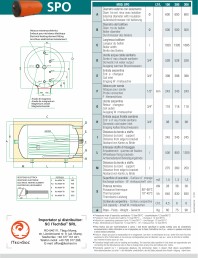 Boiler orizontal cu o serpentina (monovalent) 300 litri