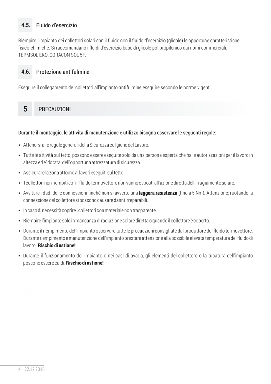 Pagina 12-Ghid de instalare pentru colectoare solare plane ITECHSOL Instructiuni montaj, utilizare Engleza...