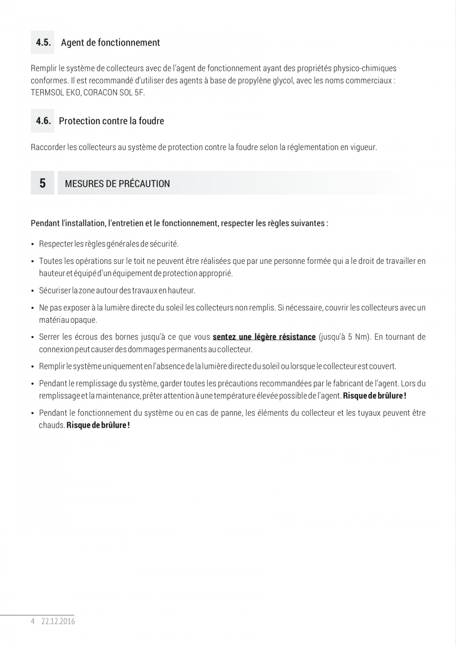 Pagina 20-Ghid de instalare pentru colectoare solare plane ITECHSOL Instructiuni montaj, utilizare Engleza L...