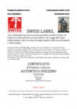Certificat SWISS LABEL pentru BioDry 