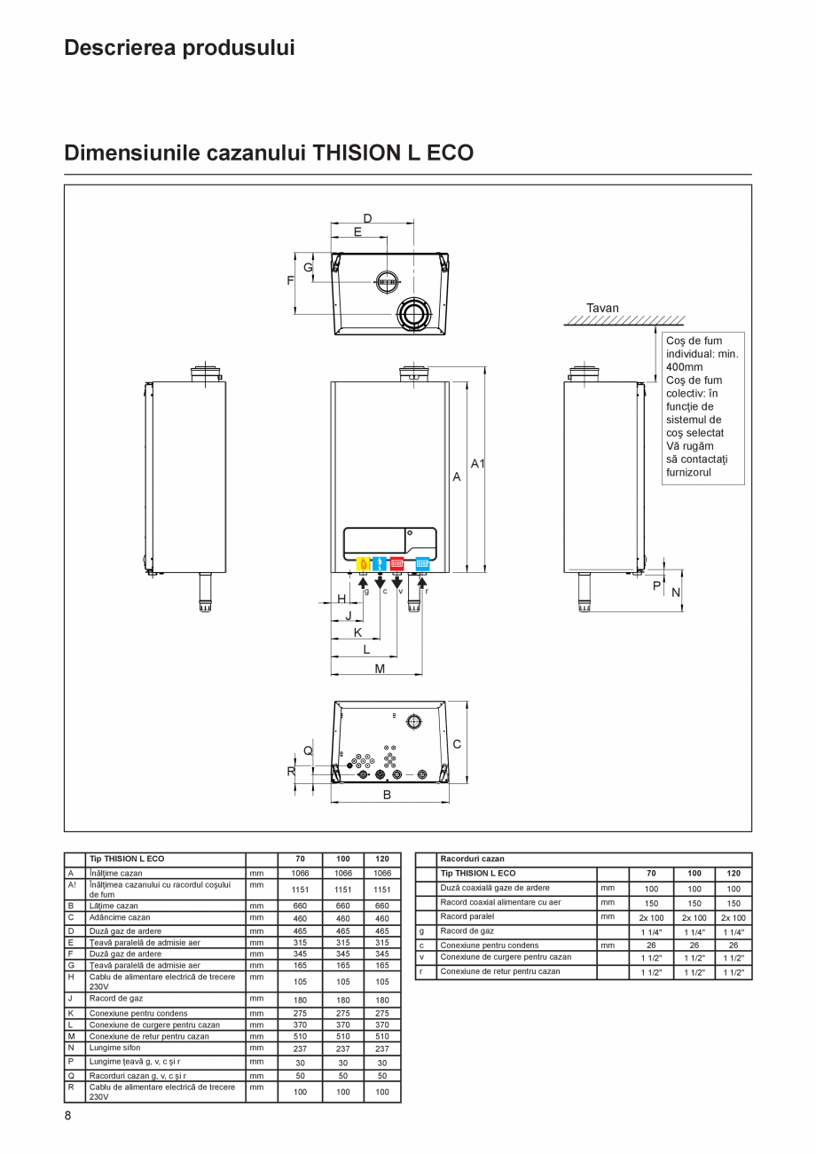 Pagina 8-Manual de Instalare - Centrala in condensare pe gaz ELCO THISION® L ECO Instructiuni montaj,...