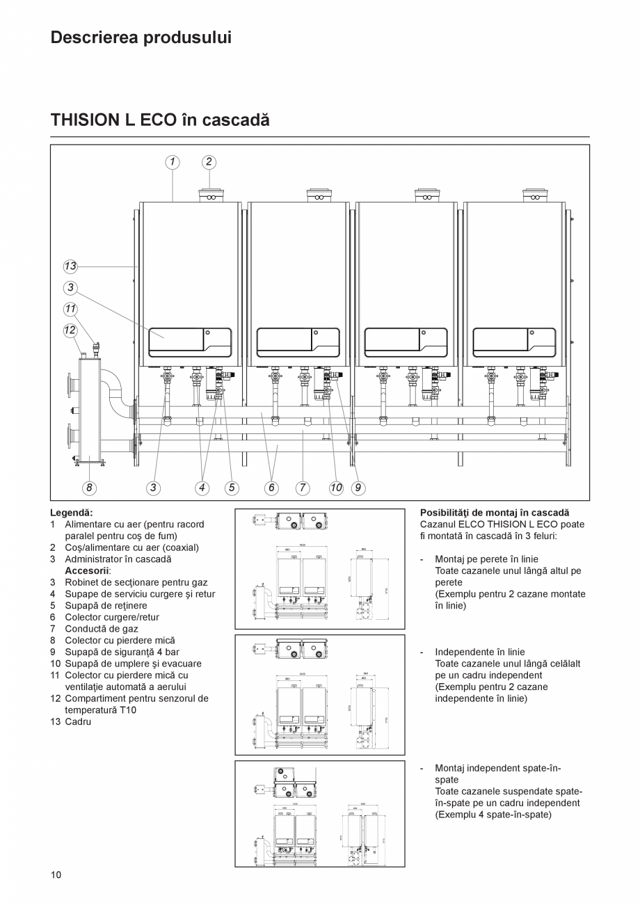 Pagina 10-Manual de Instalare - Centrala in condensare pe gaz ELCO THISION® L ECO Instructiuni montaj,...